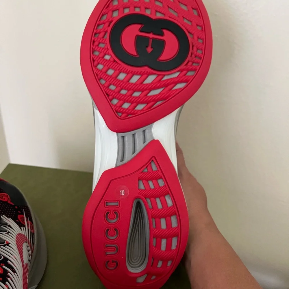 NIB Gucci Run G Logo GG Technical Knit Run  Red /Bback Sz 10G / US 10.5 $920 - Picture 10 of 14